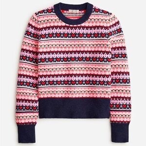 J. Crew Shrunken Fair Isle crewneck sweater in XS